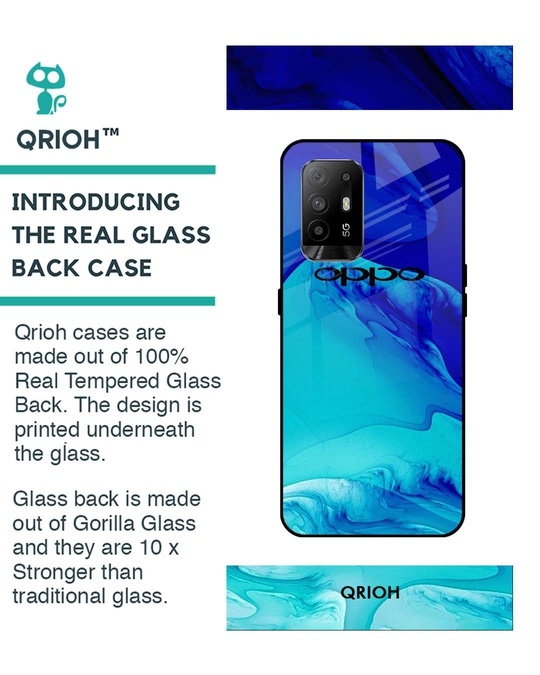 Shop Raging Tides Printed Premium Glass Cover for Oppo F19 Pro Plus (Shock Proof, Lightweight)-Back