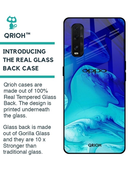 Shop Raging Tides Printed Premium Glass Cover for Oppo Find X2 (Shock Proof, Lightweight)-Back