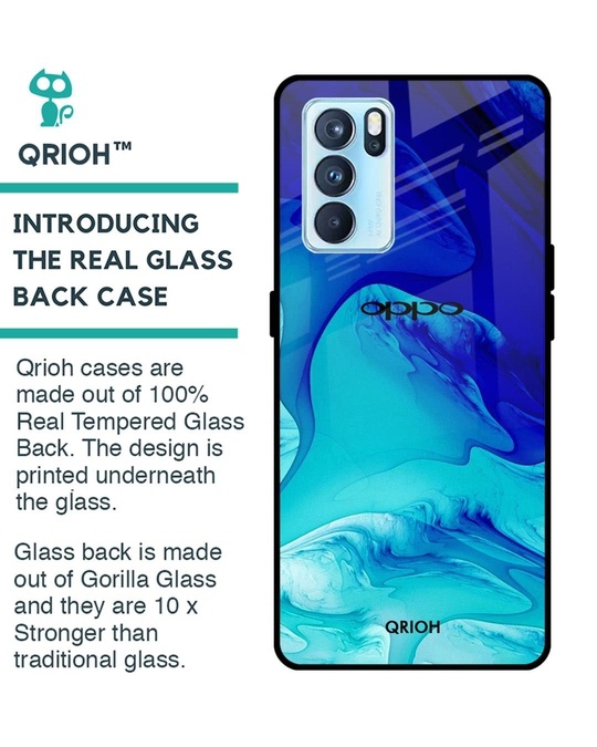Shop Raging Tides Printed Premium Glass Cover for Oppo Reno 6 5G (Shock Proof, Lightweight)-Back