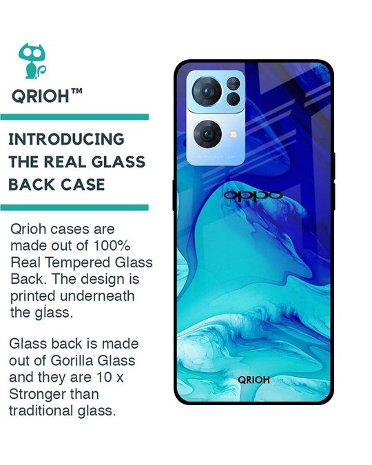 Shop Raging Tides Printed Premium Glass Cover for Oppo Reno 7 Pro 5G (Shock Proof, Lightweight)-Back