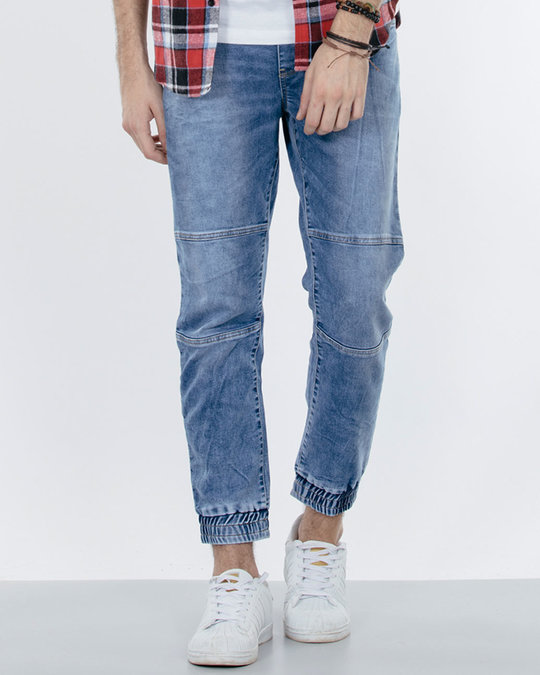 denim joggers bewakoof