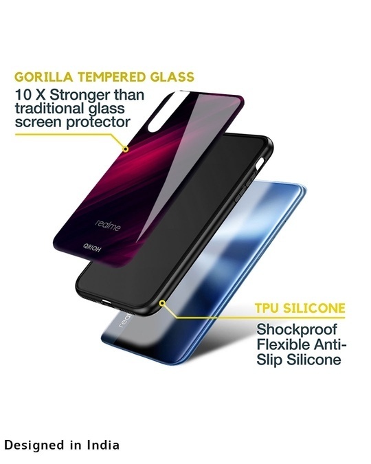 Shop Razor Black Printed Premium Glass Cover for Realme C21Y (Shockproof, Light Weight)-Design
