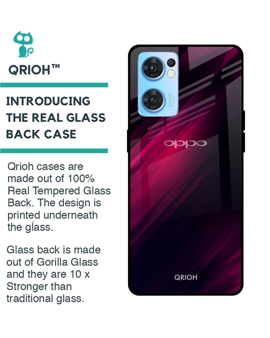 Shop Razor Printed Premium Glass Cover for Oppo Reno 7 5G (Shock Proof, Lightweight)-Back