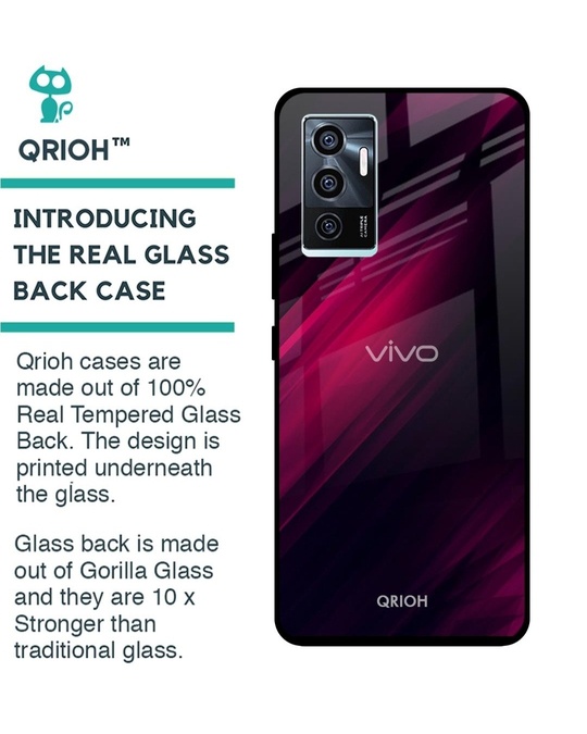 Shop Razor Printed Premium Glass Cover for Vivo V23e 5G (Shockproof, Light Weight)-Back