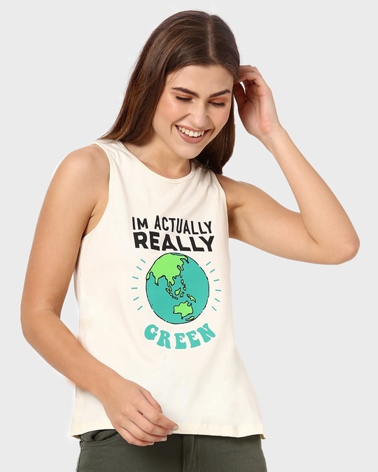 Shop Really Green Women's Printed Tank Top-Front