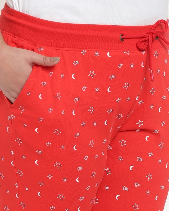 Shop Women's Red Printed Plus Size Lounge Jogger