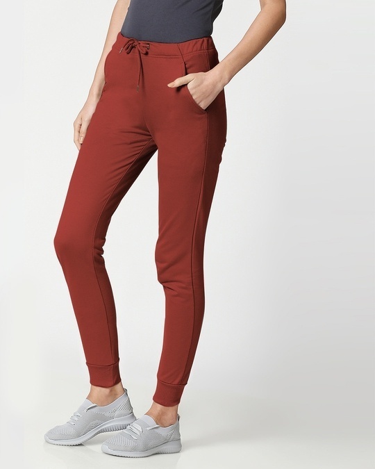 Shop Red Pear Women's Casual Joggers-Back