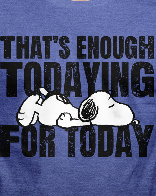 Shop Enough Todaying Peanuts Official Half Sleeves Cotton T-shirt-Full
