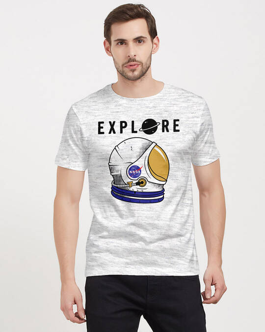 Shop Explore NASA Official Half Sleeves Cotton T-shirt
