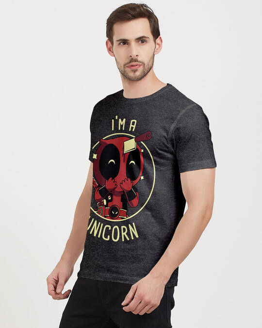 Shop I'm A Unicorn Marvel Official Half Sleeves Cotton T-shirt-Back