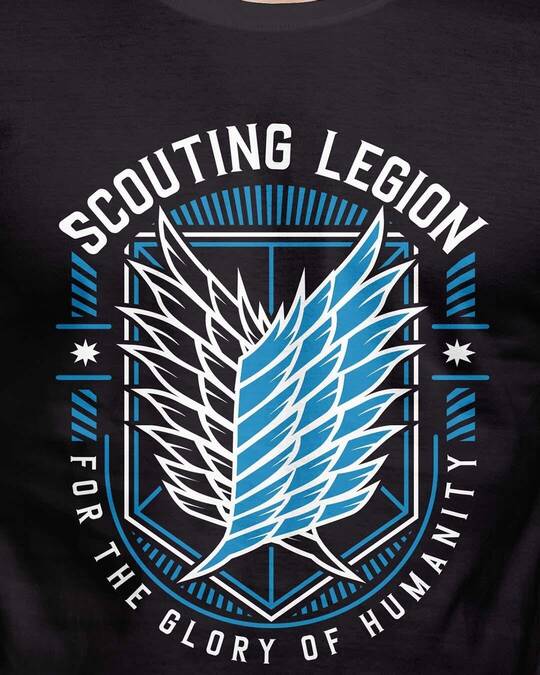 Shop Scouting Legion Glow In The Dark Half Sleeves T-shirt-Full