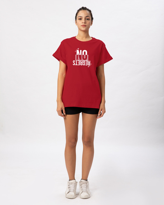 Shop Regrets-none Boyfriend T-Shirt-Design