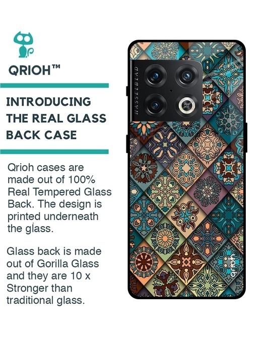 Shop Retro Art Printed Premium Glass Cover for OnePlus 10 Pro (Shock Proof, Lightweight)-Back
