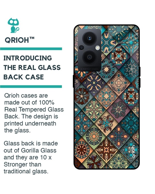 Shop Retro Art Printed Premium Glass Cover for OPPO F21 Pro 5G (Shockproof, Light Weight)-Back