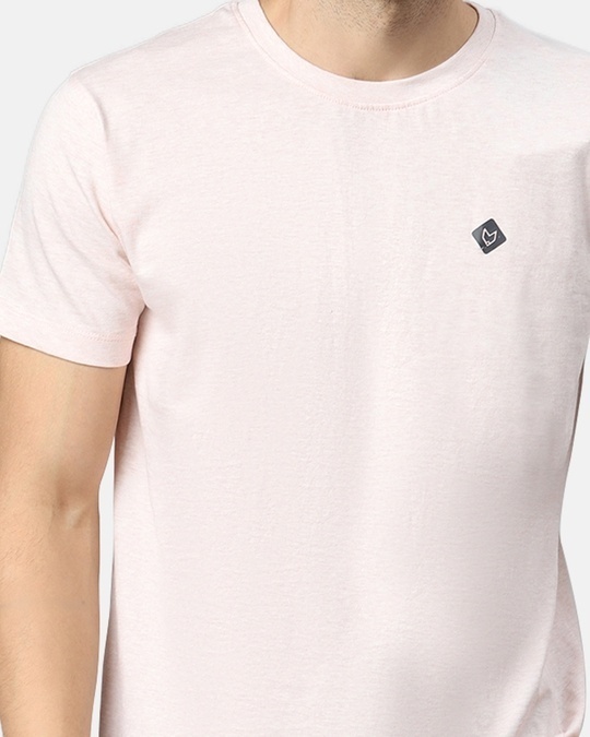 Shop Rico Organic Cotton Melange T-Shirt Light Peach
