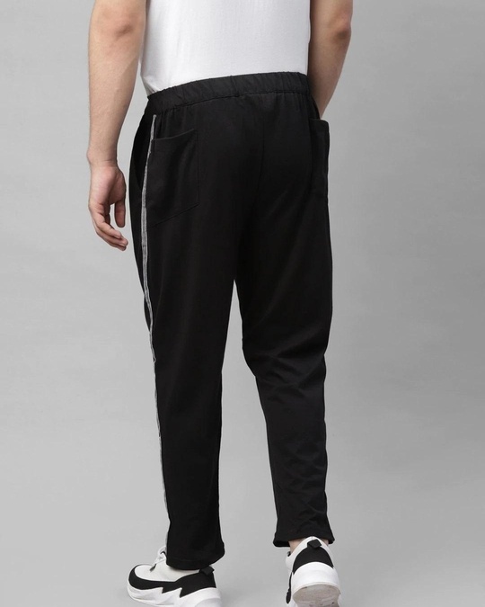 Buy RIGO Men's Black Side Striped Track Pants Online at Bewakoof