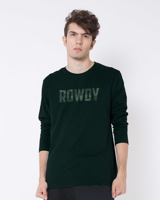 Rowdy Full Sleeve T-Shirt for Men green 