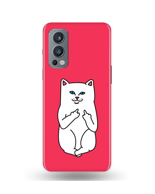 Shop Cute Cat 3d Designer Hard Back Cover For Oneplus Nord 2-Front