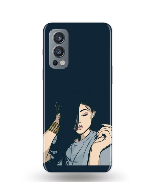 Shop Cute Girl 3d Designer Hard Back Cover For Oneplus Nord 2-Front