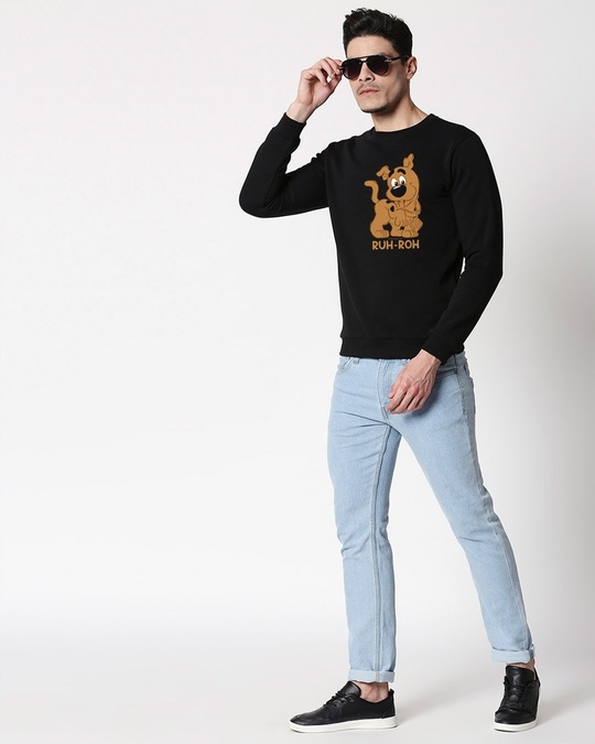 Shop Ruh Roh Scoob Fleece Sweatshirt Black (SDL)-Design