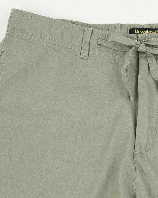 Buy Sage Green Casual Cotton Trouser for Men green Online at Bewakoof