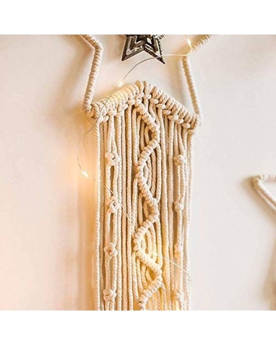 Shop Star Shape Cotton Handmade Dori Dream Catcher Wall Hanging with LED Light-Design