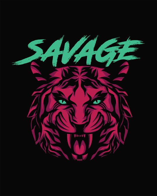 Buy Savage Beast Colorful Half Sleeve T-Shirt Online at Bewakoof