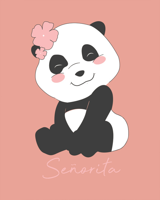 Shop Senorita Panda Fleece Light Sweatshirt-Full
