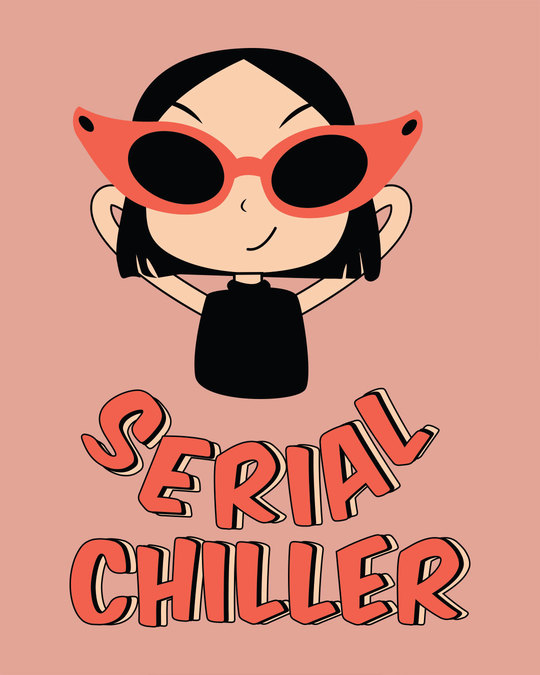 Shop Serial Chiller Girl Boyfriend T-Shirt-Full