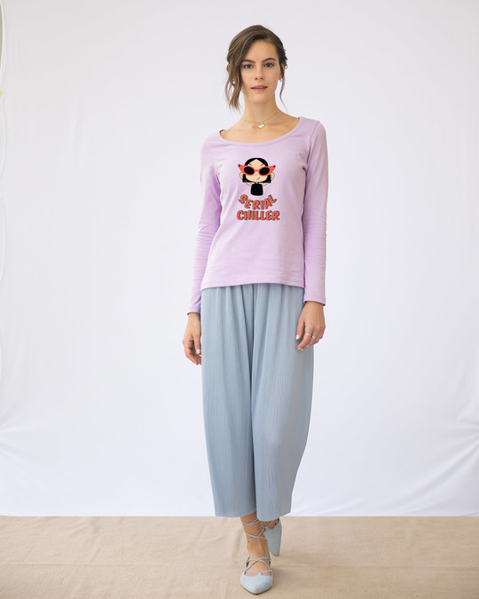 Shop Serial Chiller Girl Scoop Neck Full Sleeve T-Shirt-Design