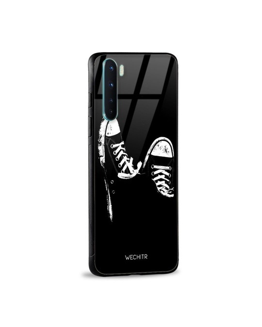 Shop Shoes Printed Premium Glass Cover for OnePlus Nord (Shock Proof, Lightweight)-Back