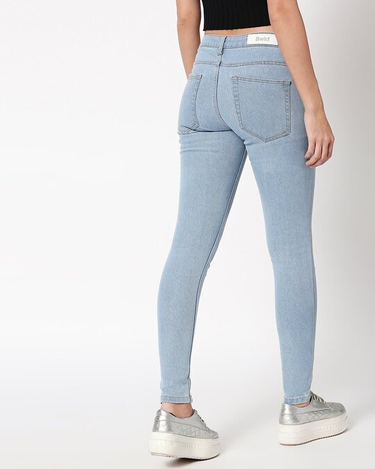 sky blue jeans for women