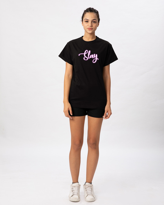 Shop Slay Neon Boyfriend T-Shirt-Design