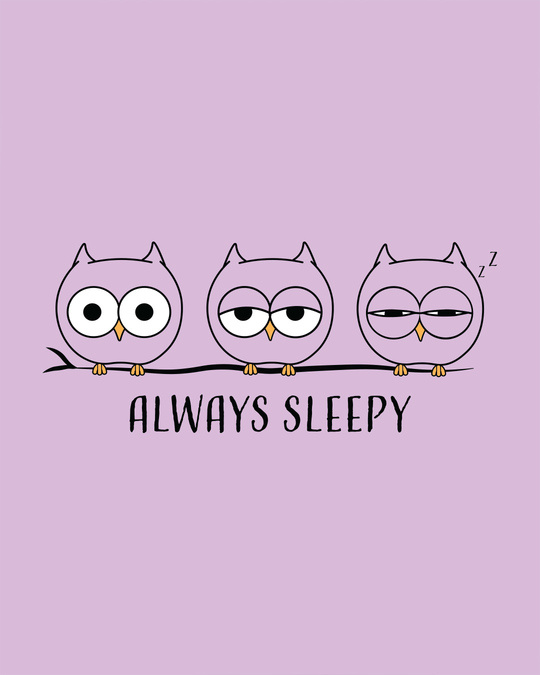 Shop Sleepy Always Owl Boyfriend T-Shirt-Full