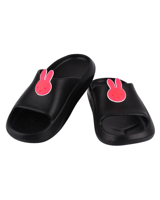 Shop Bunny Black Casual Lightweight Soft Trendy Flip Flop For Women