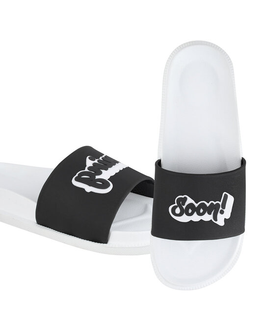 Shop Coming Soon Black & White Casual Lightweight Trendy Flip Flop For Men's-Design