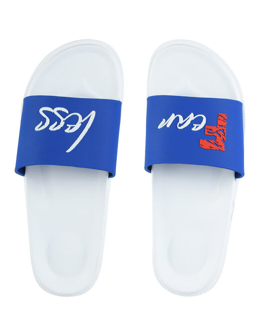 Shop Fearlesss Blue & White Casual Lightweight Trendy Flip Flop For Men's-Front
