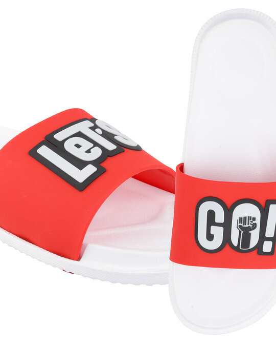 Shop Lets Go Red & White Casual Lightweight Trendy Flip Flop For Men-Design