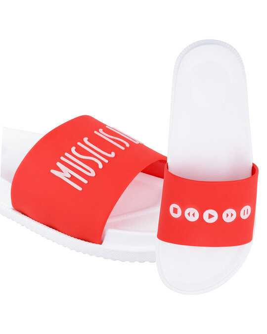 Shop Music Red & White Casual Lightweight Trendy Flip Flop For Men-Design