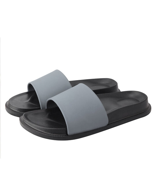 Shop Plain Grey & Black Casual Lightweight Trendy Flip Flop For Men