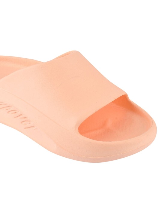 Shop Plain Peach Casual Lightweight Soft Trendy Flip Flop For Women-Back