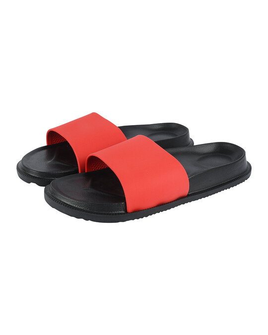 Shop Plain Red & Black Casual Lightweight Trendy Flip Flop For Men