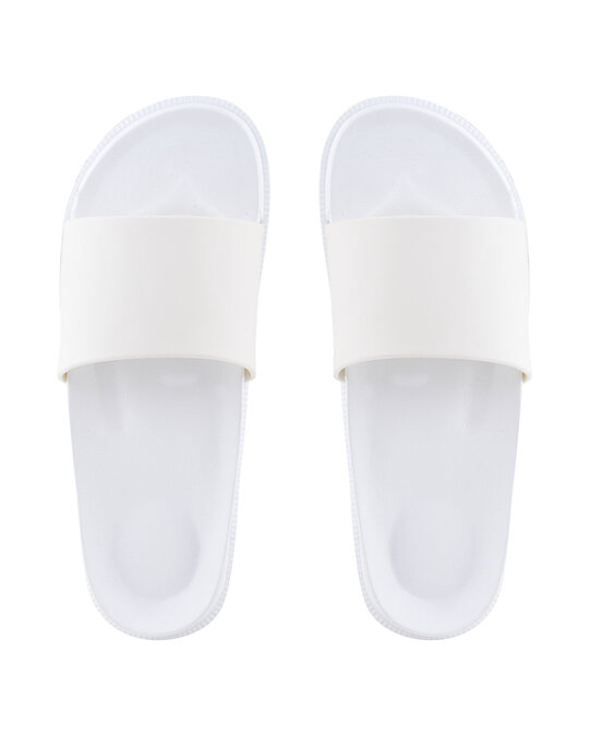 Shop Plain White Casual Lightweight Trendy Flip Flop For Men-Front