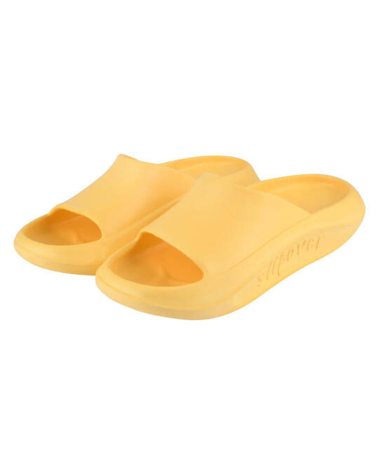 Shop Plain Yellow Casual Lightweight Soft Trendy Flip Flop For Women