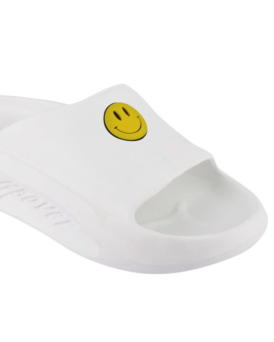 Shop Smiley White Casual Lightweight Soft Trendy Flip Flop For Women-Back