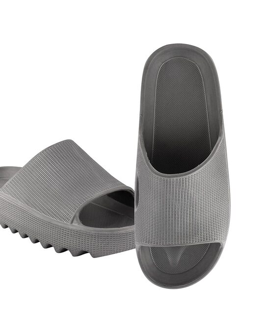 Shop Zig Zag Grey Casual Lightweight Trendy Flip Flop For Men-Full