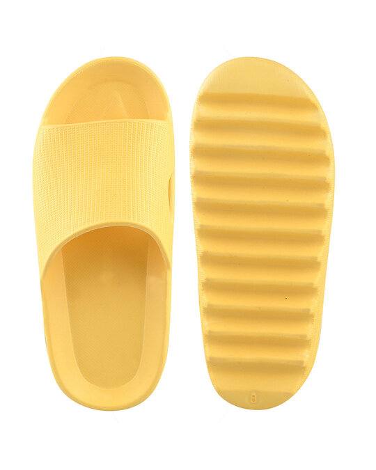 Shop Zig Zag Yellow Casual Lightweight Trendy Flip Flop For Men-Back