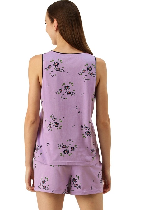 Shop Women's Lavender shorts set-Back