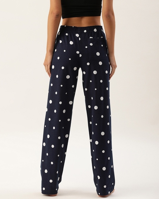 Shop Slumber Jill Pack of 2 Lounge Pants - AOP Navy and Solid Red-Back