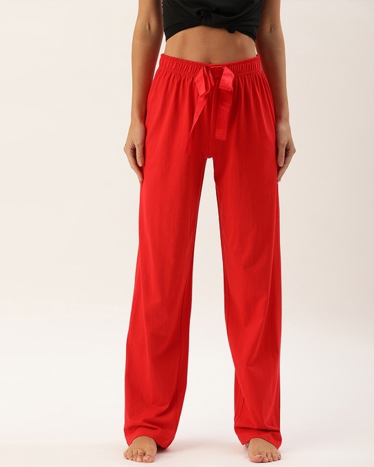 Shop Slumber Jill Pack of 2 Lounge Pants - AOP Navy and Solid Red-Design